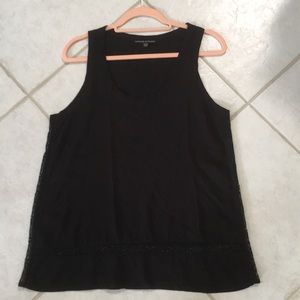 Harlowe & Graham black with lace sleeveless top